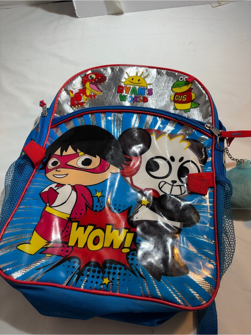 Ryan's World Kids Backpack - Blue with Red Accents